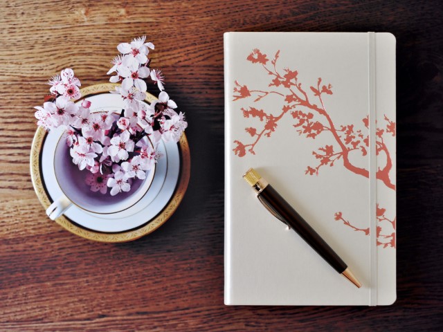 cherry blossom notebook